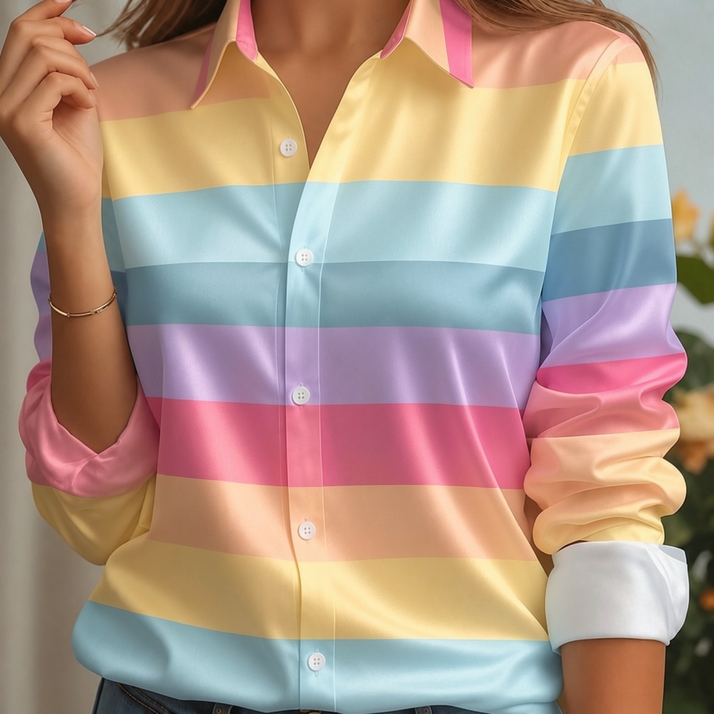 Women'S Fashion Trends - Camisa de satén para mujer con