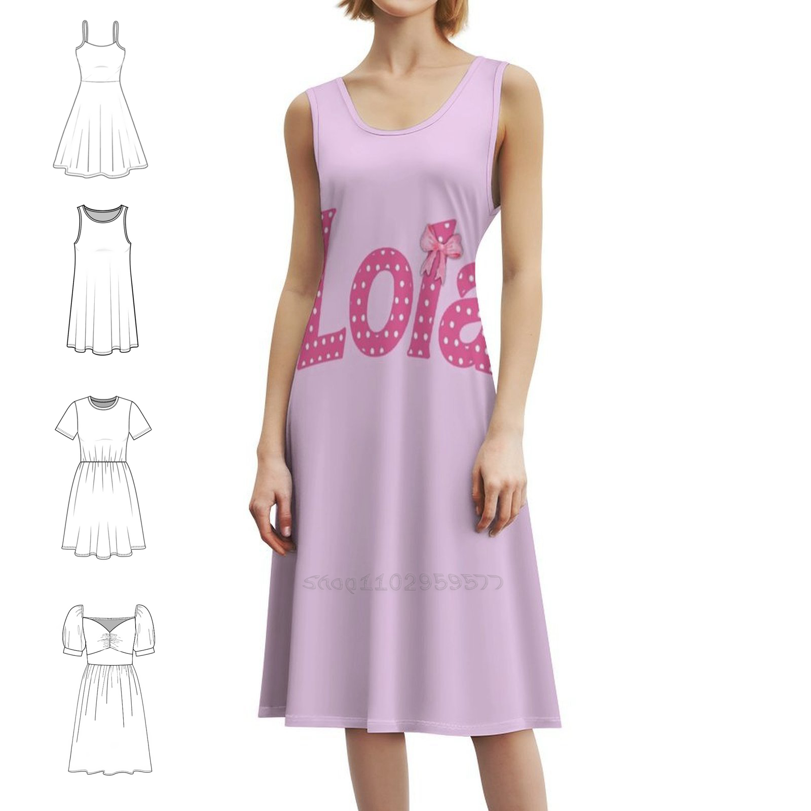 Women Fashion Dress Names - Lola nombre de Callisc Boho Chic