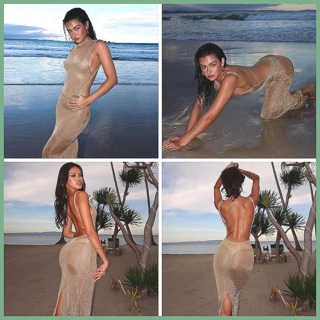 Bodycon Dress Women - Vestido Largo Brillante sin Espalda para