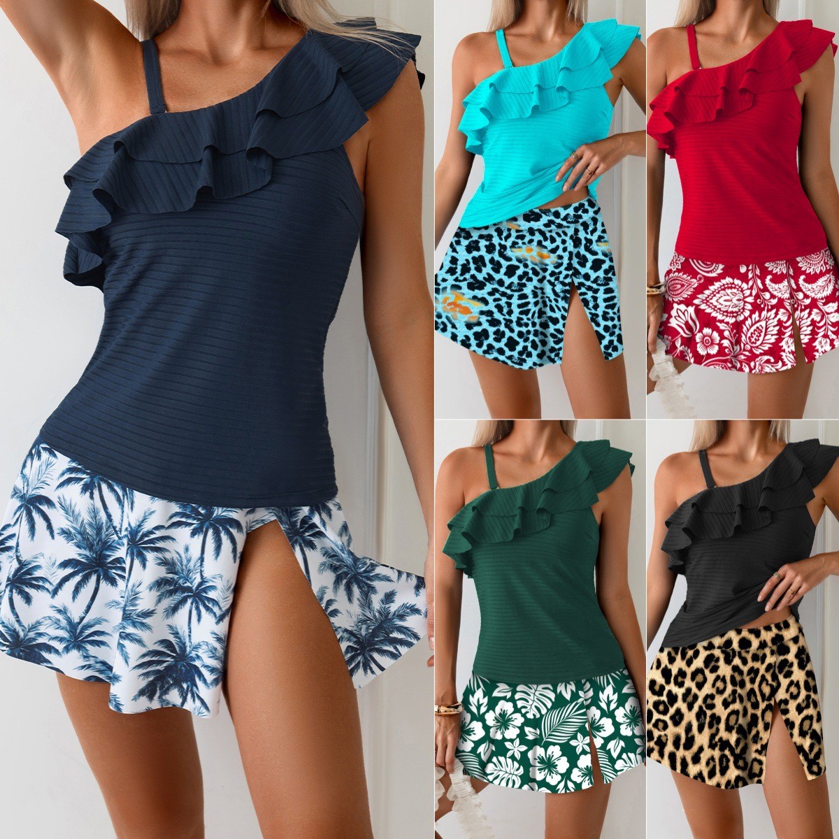 Crop Top Women - Traje de baño tankini para mujer,