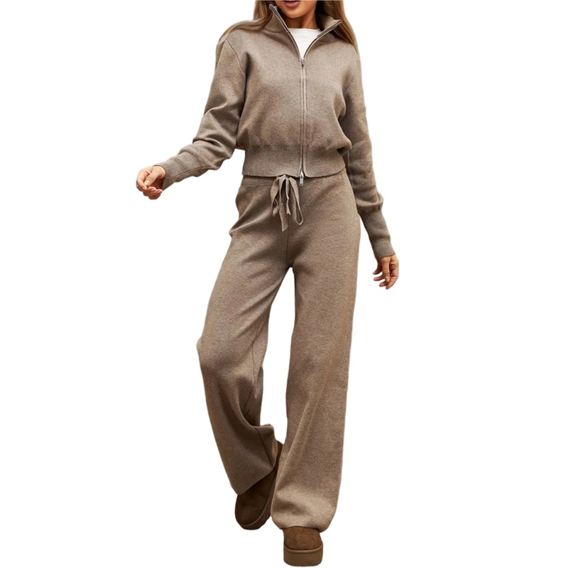 Women'S Fashion Quarter Zip - Suéter de Punto Casual para Mujer