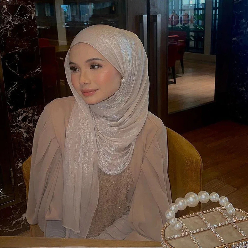 Women'S Fashion For 2026 - Nuevo Hijab de Seda Brillante con