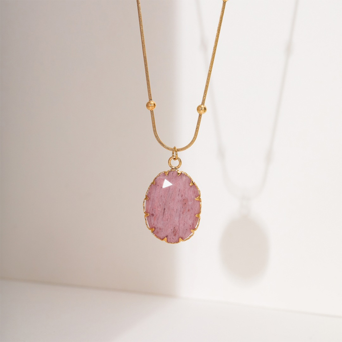 Women'S Fashion Website - NIMAI-collar con colgante de piedra Natural
