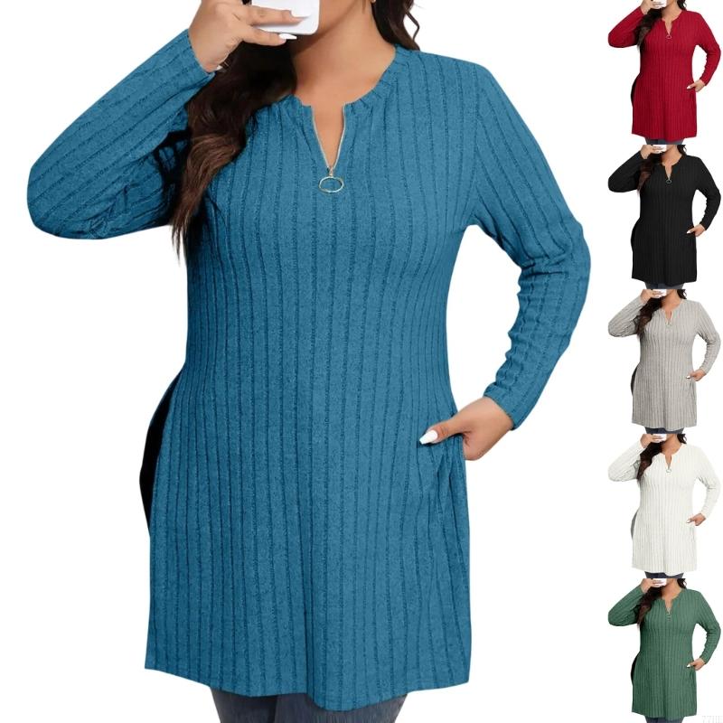 Women'S Fashion Quarter Zip - 77HE-Jersey cuarto con cremallera para mujer,