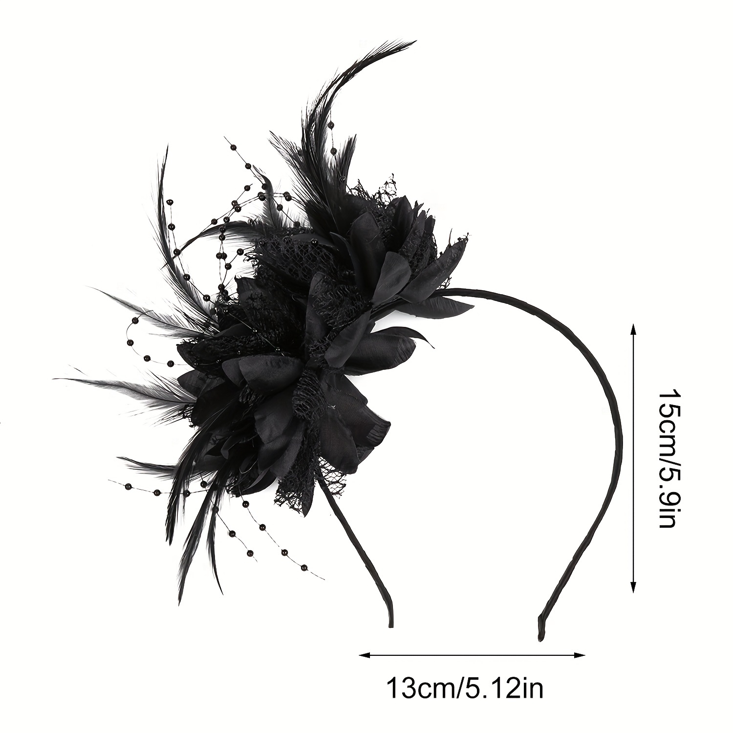 Women'S Fashion Kentucky Derby - Tocados para mujer, diadema de plumas,