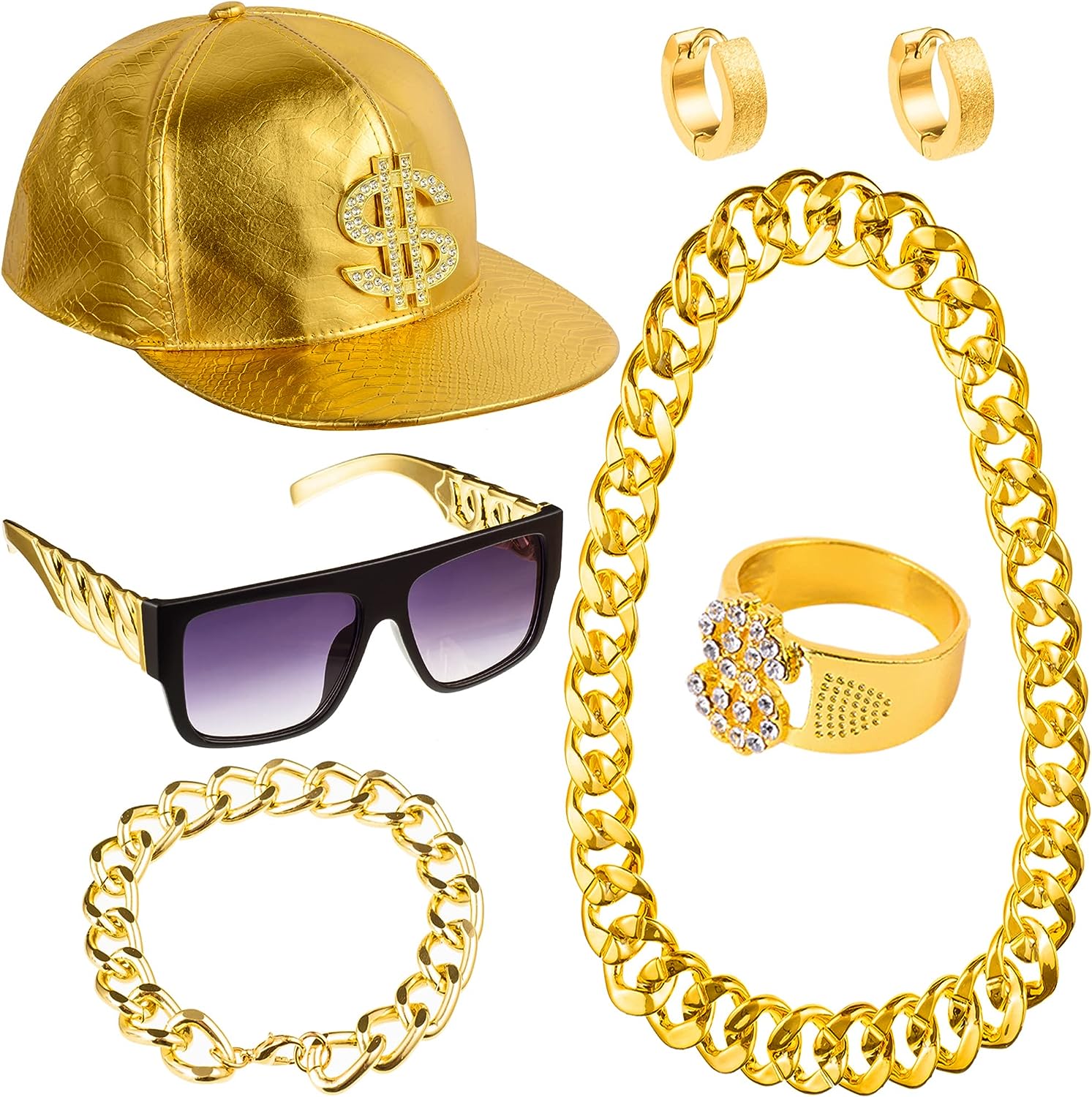 Women'S Fashion From The 80S - PESENAR-Kit de disfraz de Hip Hop