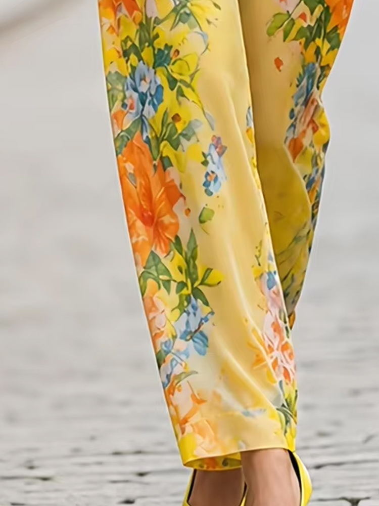 Conjunto de Dos Piezas con Est - Wide Leg Palazzo Pants reseña y precio