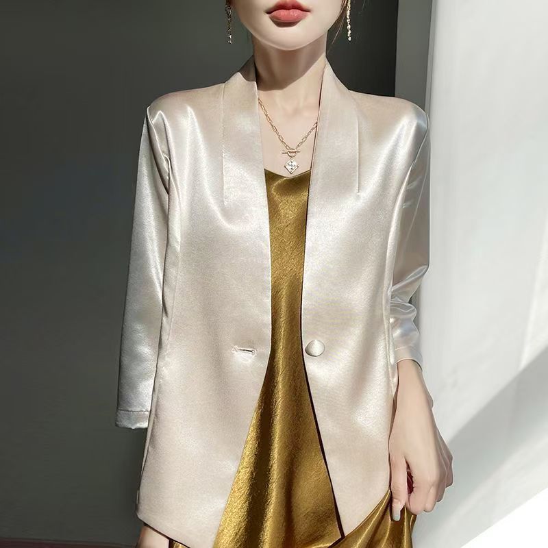 Blusa de satén dorado de lujo  - Women'S Fashion Gilded Age reseña y precio