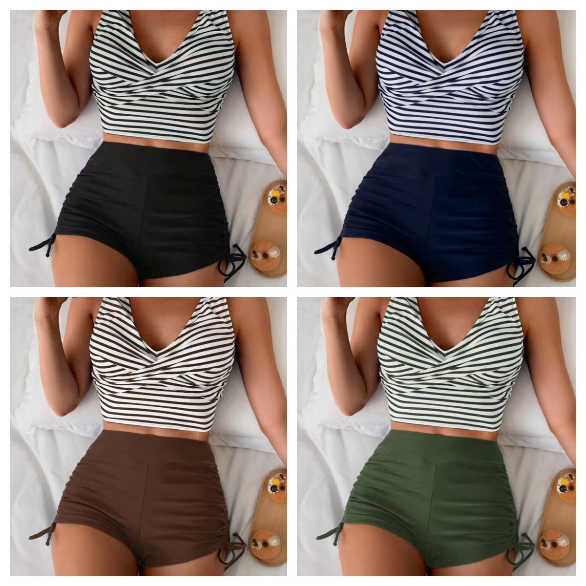 Traje de baño de dos piezas pa - Crop Top Women reseña y precio