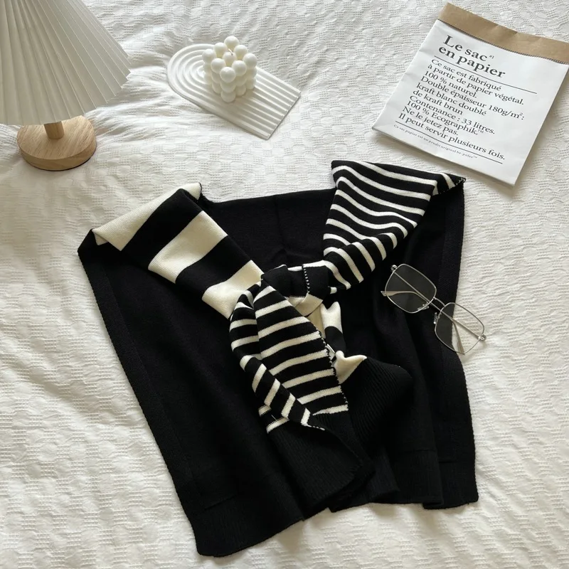 Chal de hombro a rayas de punt - Women'S Fashion Website reseña y precio