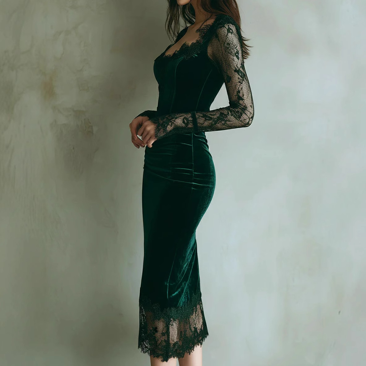 Elegante Vestido de Terciopelo - Women'S Fashion Quarter Zip reseña y precio