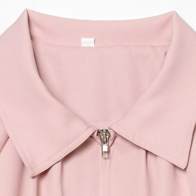 Chaqueta Corta Rosa Holgada pa - Women'S Fashion Quarter Zip reseña y precio