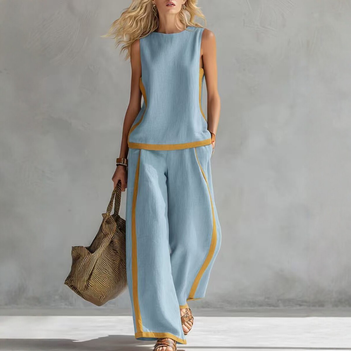 Trajes de mujer con estampado  - Wide Leg Palazzo Pants reseña y precio