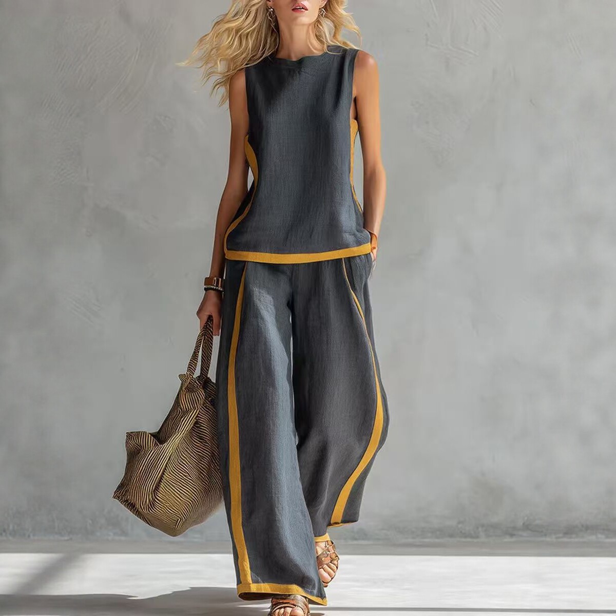 Trajes de mujer con estampado  - Wide Leg Palazzo Pants reseña y precio