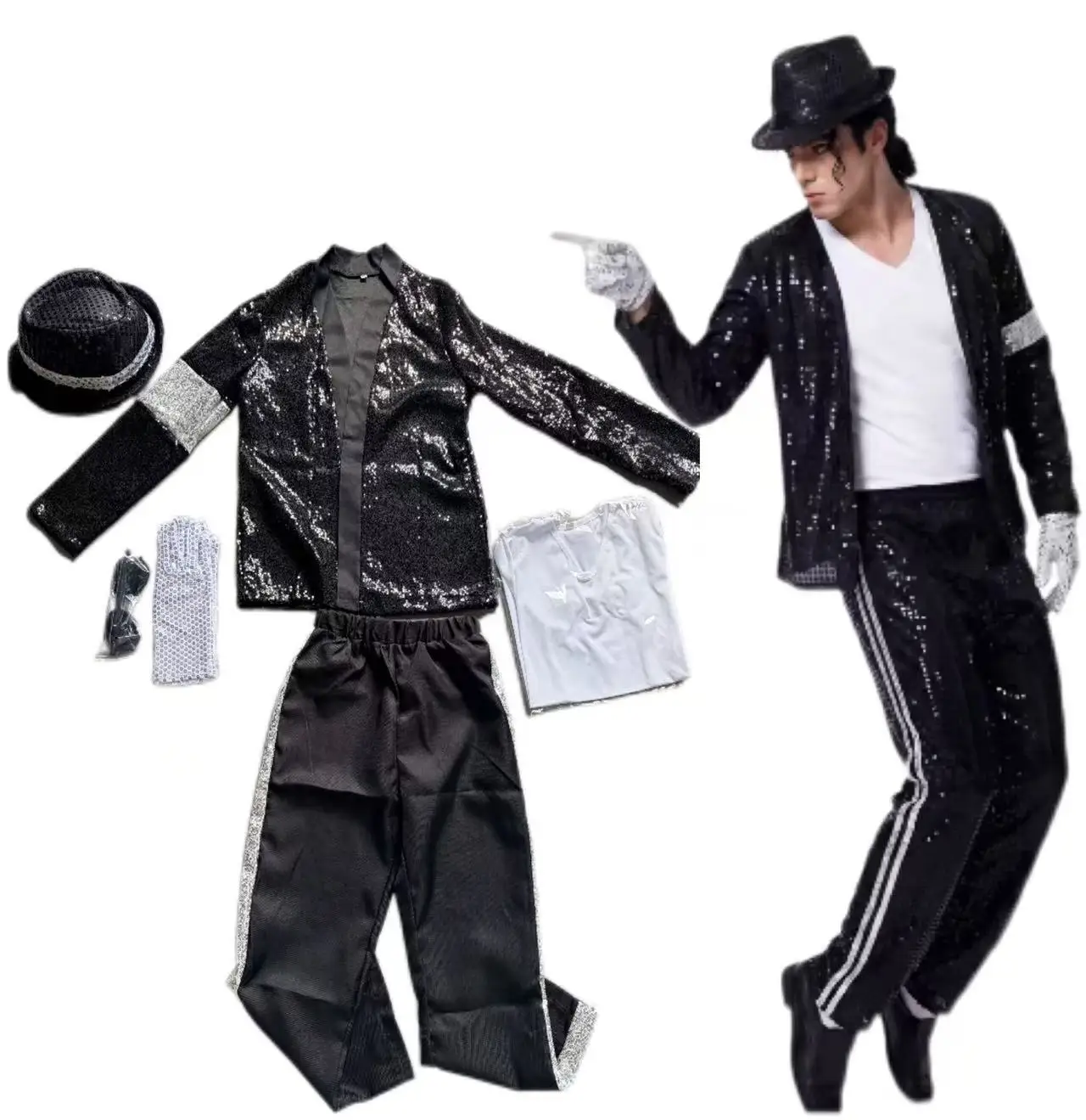 Disfraz de Michael Jackson par - Women'S Fashion From The 80S reseña y precio