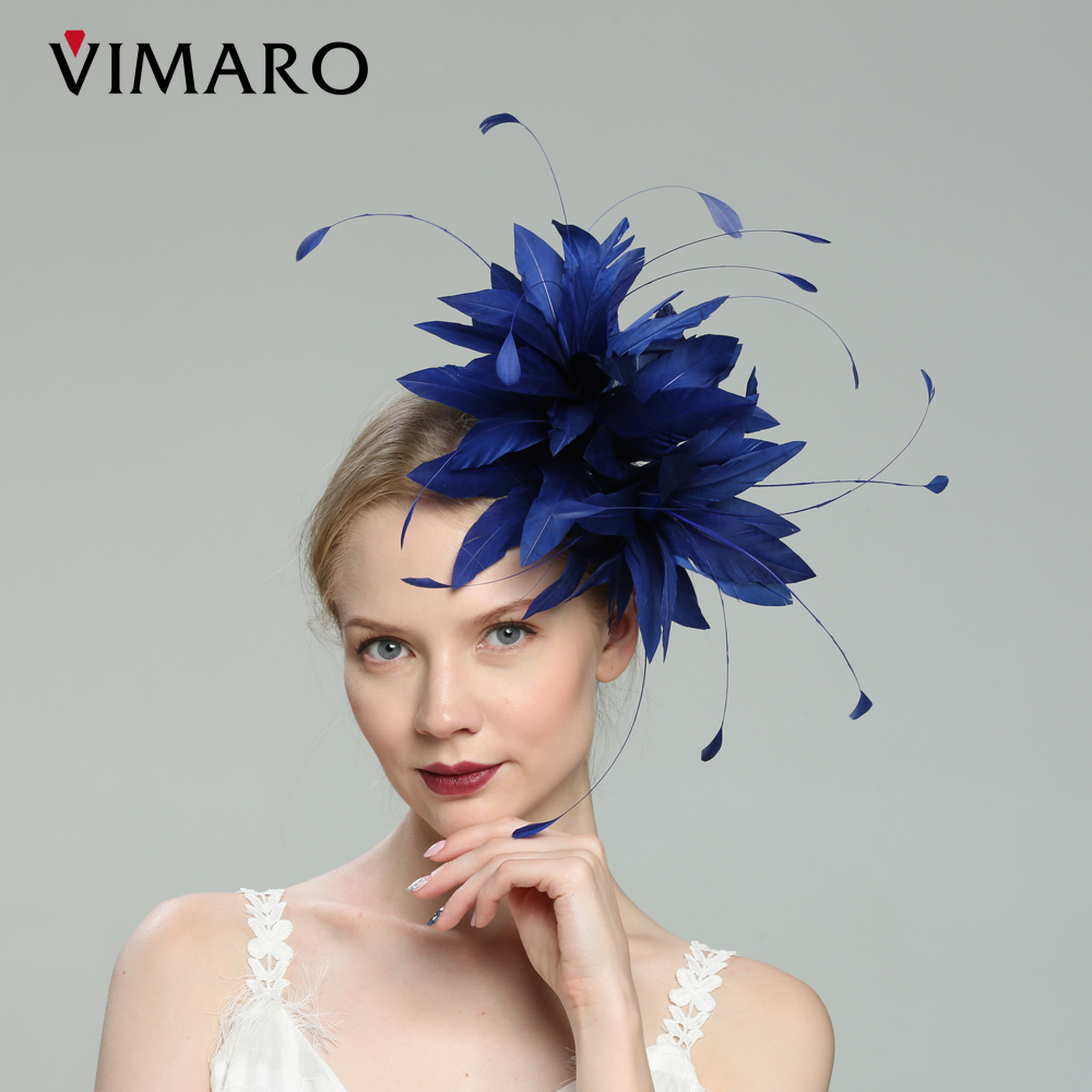 VIMARO-fascinador de pluma azu - Women'S Fashion Kentucky Derby reseña y precio