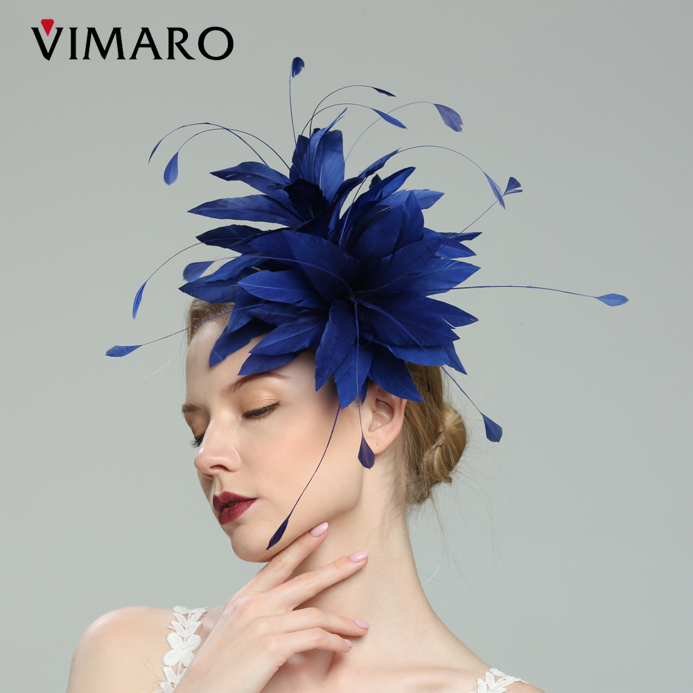 VIMARO-fascinador de pluma azu - Women'S Fashion Kentucky Derby reseña y precio