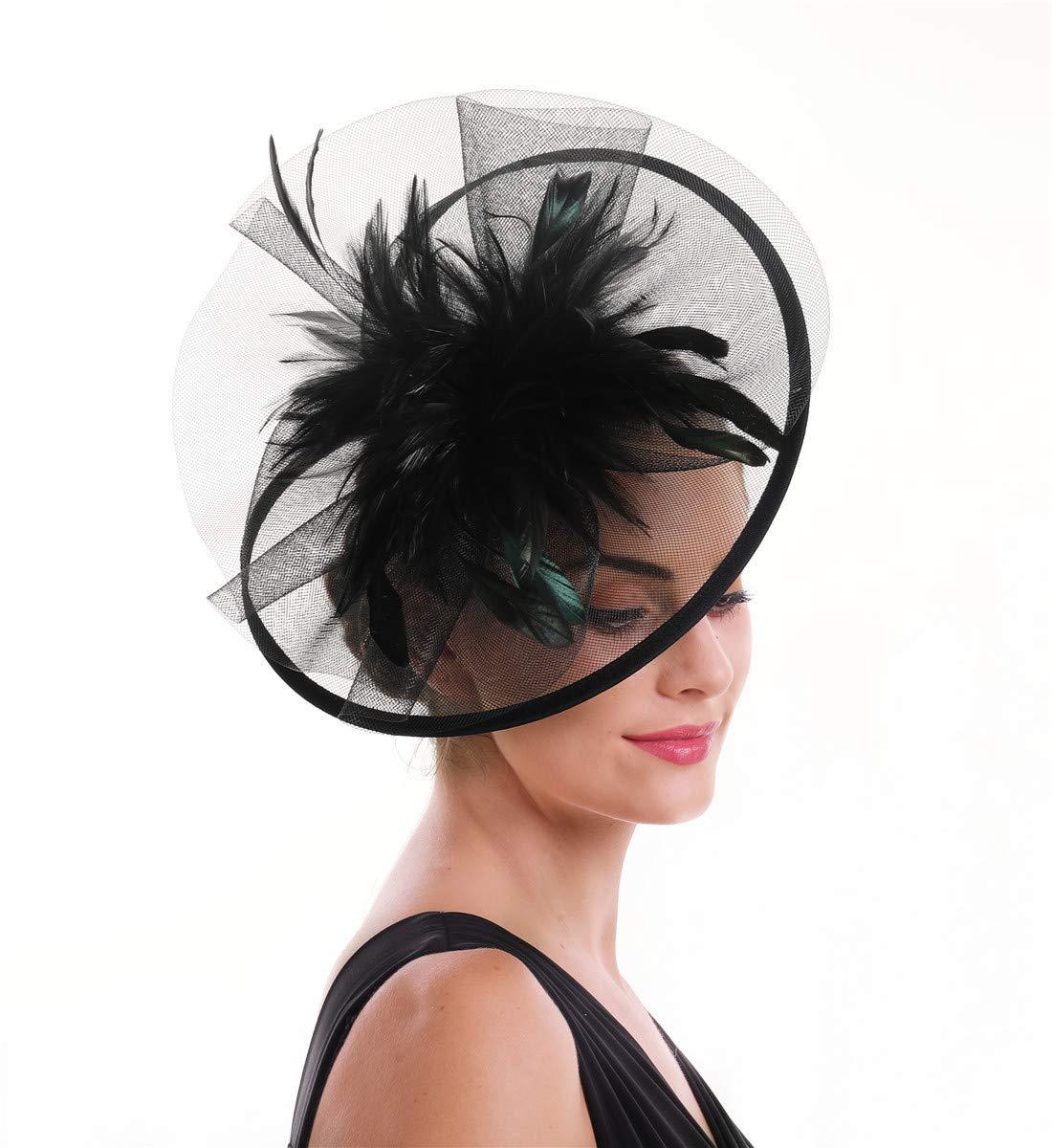 Sombrero fascinador de plumas  - Women'S Fashion Kentucky Derby reseña y precio