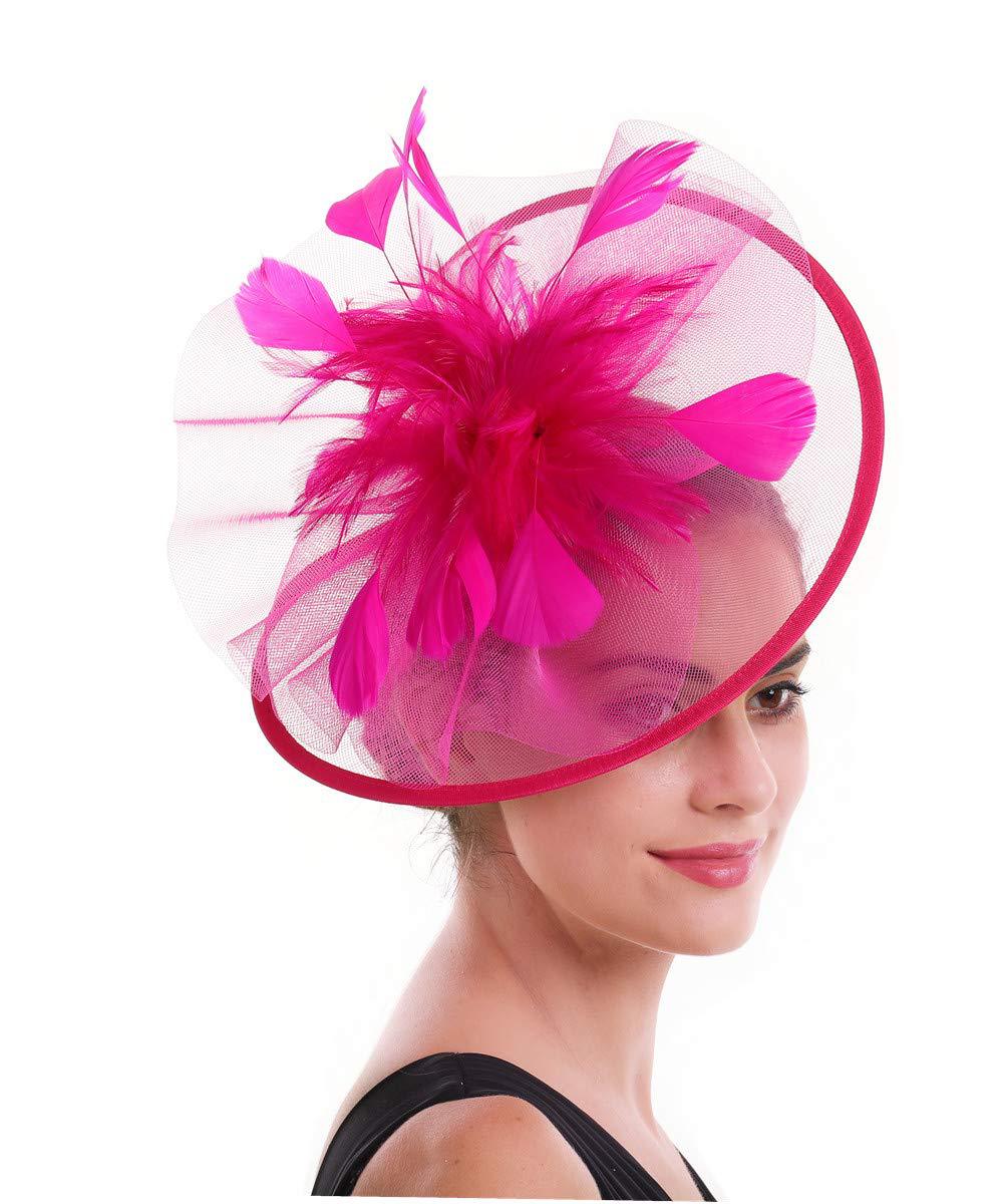 Sombrero fascinador de plumas  - Women'S Fashion Kentucky Derby reseña y precio