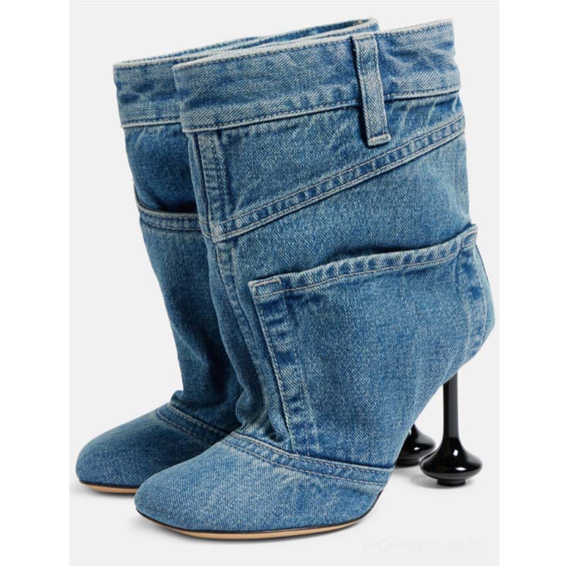 Botas de mezclilla de tacón Ir - Women'S Fashion Trousers reseña y precio