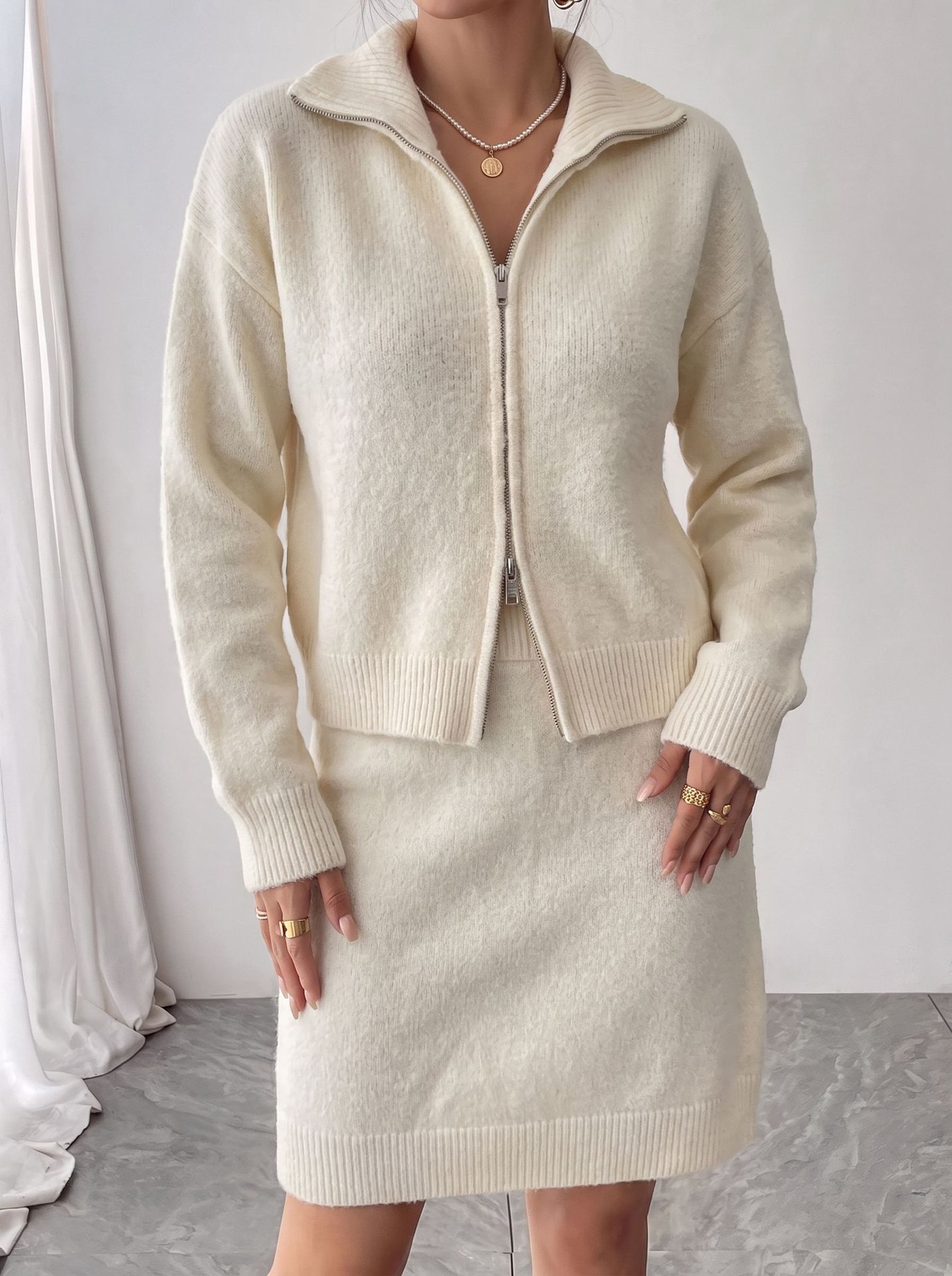 Conjunto de Dos Piezas de Fald - Women'S Fashion Quarter Zip reseña y precio