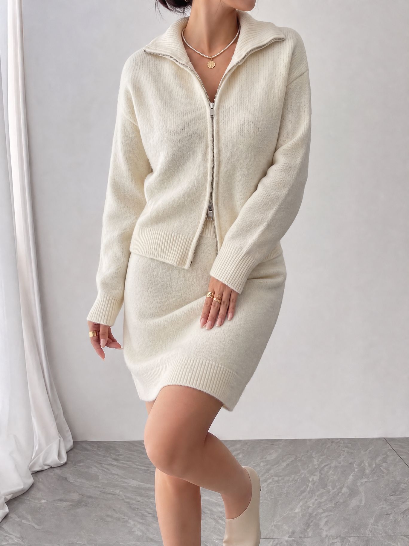 Conjunto de Dos Piezas de Fald - Women'S Fashion Quarter Zip reseña y precio