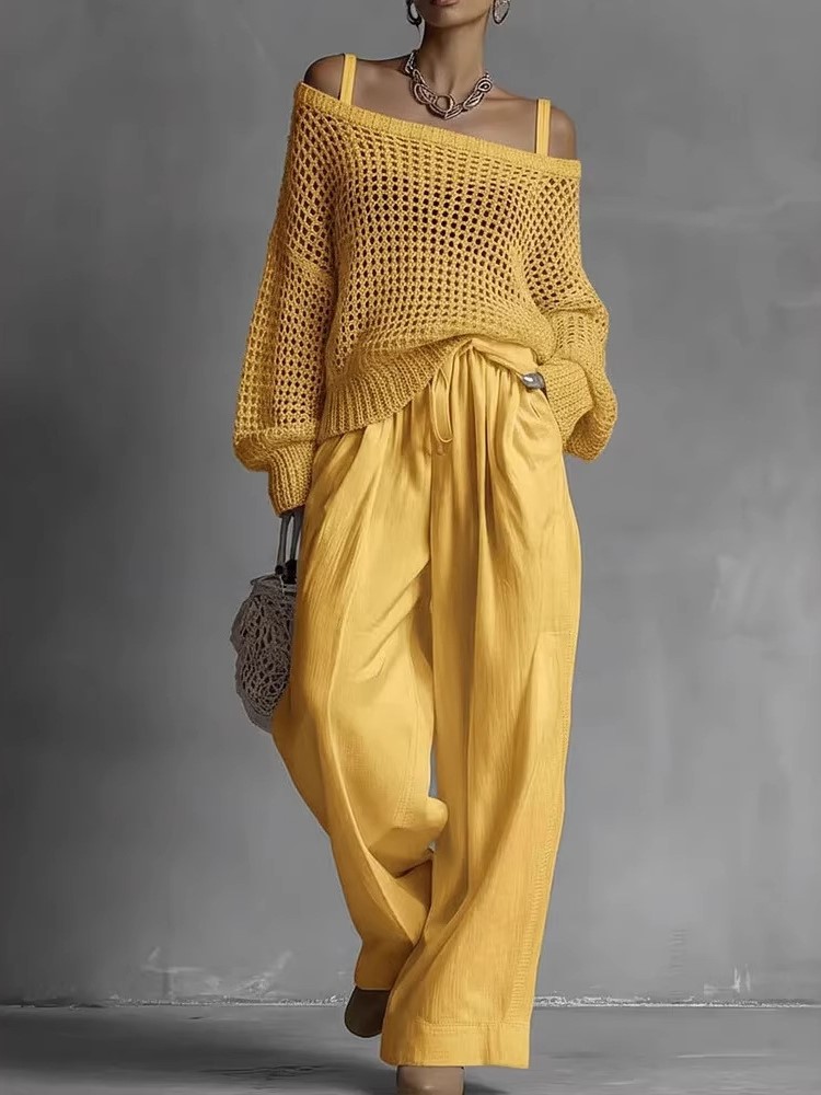 Conjuntos de pantalones casual - Wide Leg Palazzo Pants reseña y precio