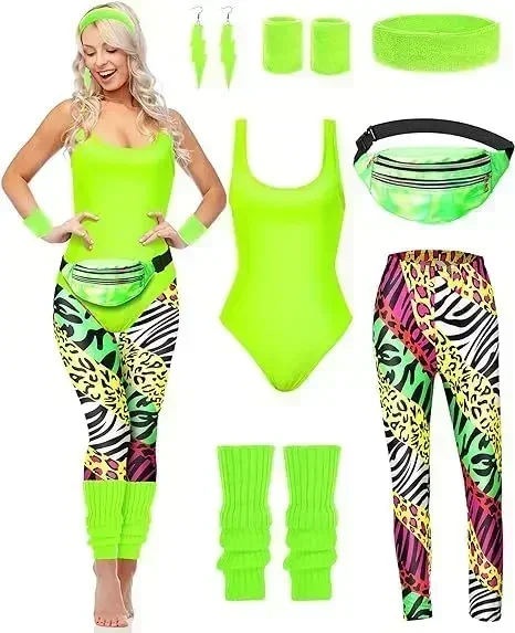 Set de 7 Accesorios de Disfraz - Women'S Fashion From The 80S reseña y precio
