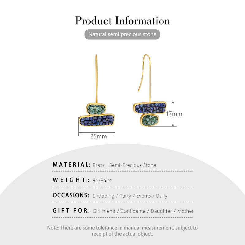 IVOG-pendientes de piedra semi - Women'S Fashion Website reseña y precio