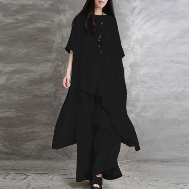 Conjunto de 2 piezas de algodó - Wide Leg Palazzo Pants reseña y precio