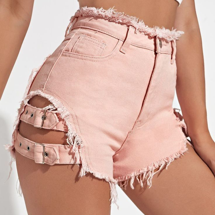 Shorts de mezclilla de cintura - Women'S Fashion Trousers reseña y precio