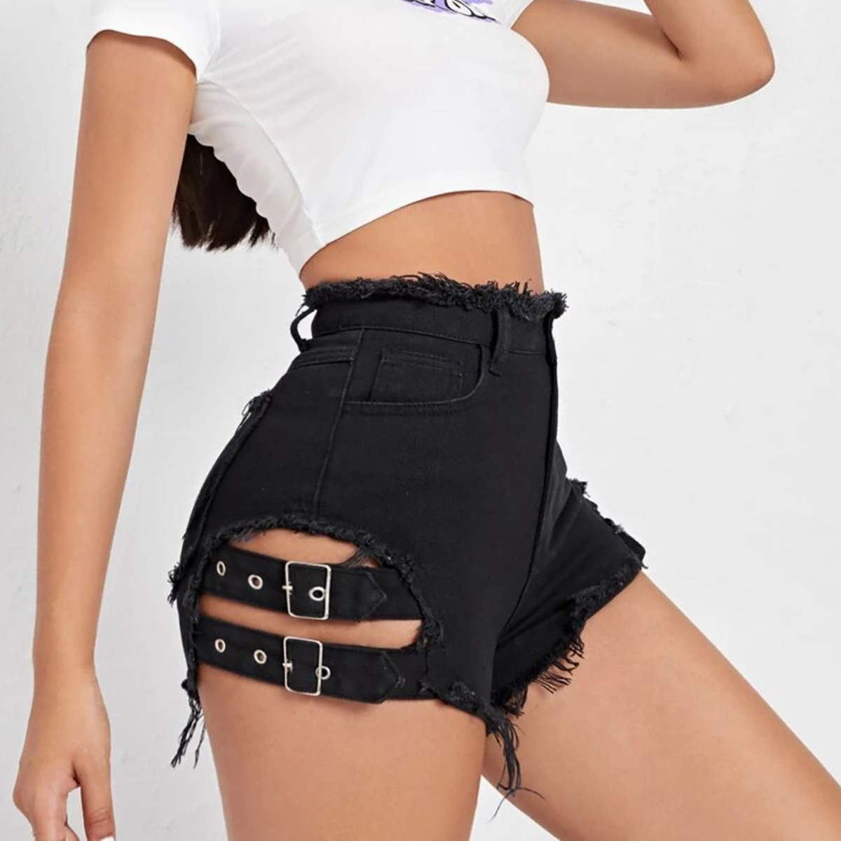 Shorts de mezclilla de cintura - Women'S Fashion Trousers reseña y precio