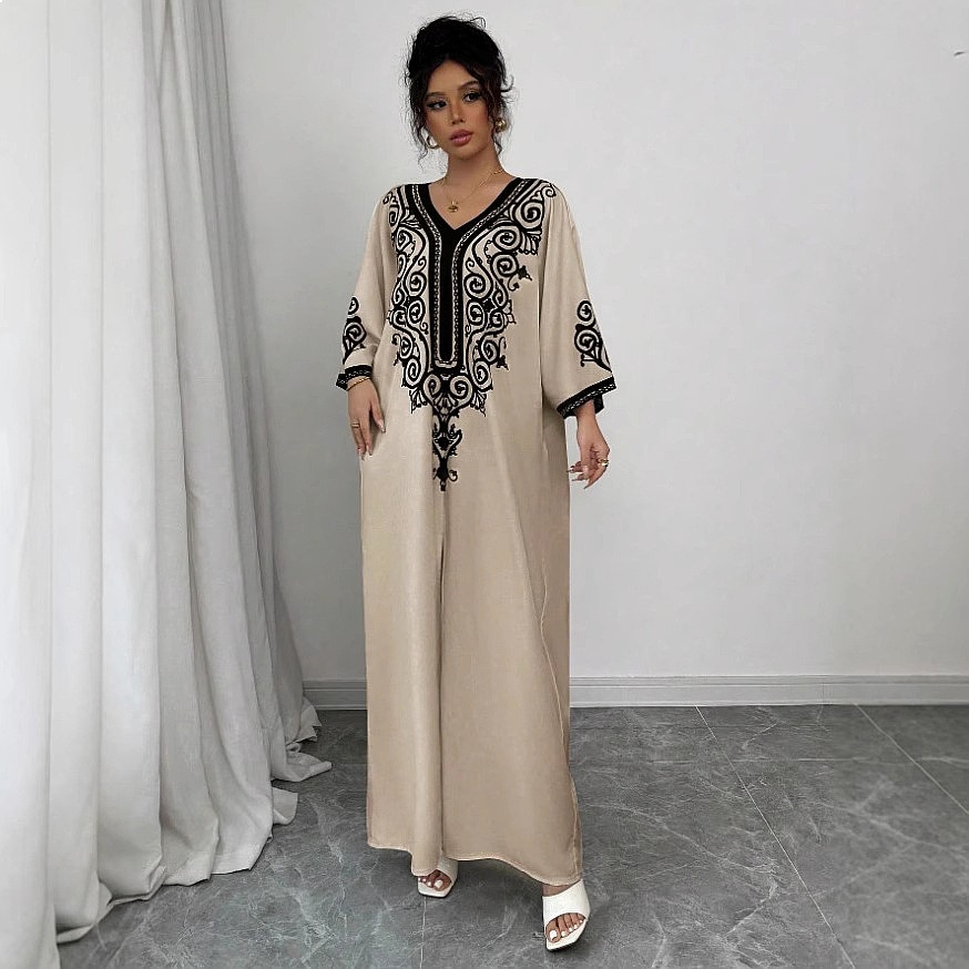 Vestido Maxi con Estampado Flo - Maxi Dress Boho reseña y precio