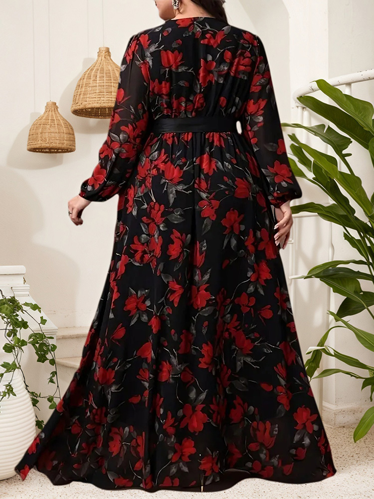 GIBSIE, vestido de talla grand - Maxi Dress Boho reseña y precio