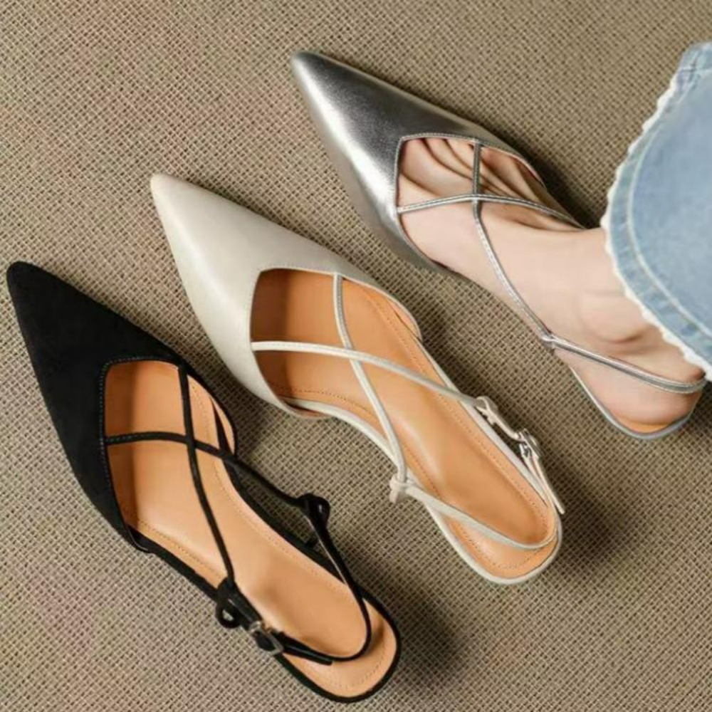 Zapatos de Tacón Bajo con Punt - Spaghetti Strap Dress reseña y precio