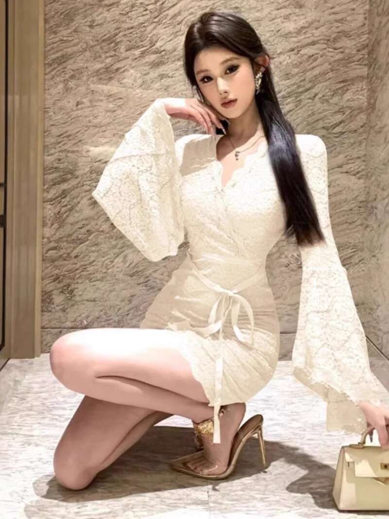 Vestido Sexy de encaje con man - Women Fashion Dress Names reseña y precio