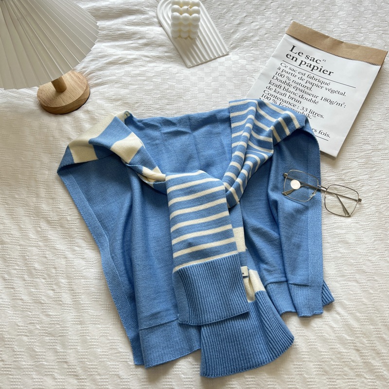 Chal de hombro a rayas de punt - Women'S Fashion Website reseña y precio