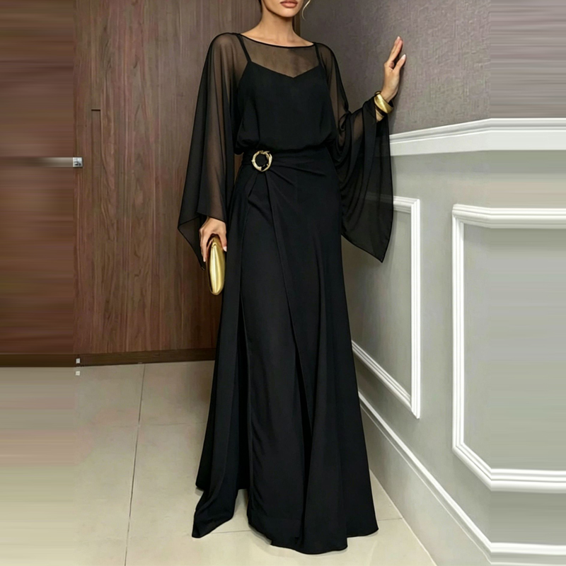 Elegante mono de chifón con cu - Women'S Fashion Vintage Off Shoulder Long Sleeve Jumpsuit reseña y precio