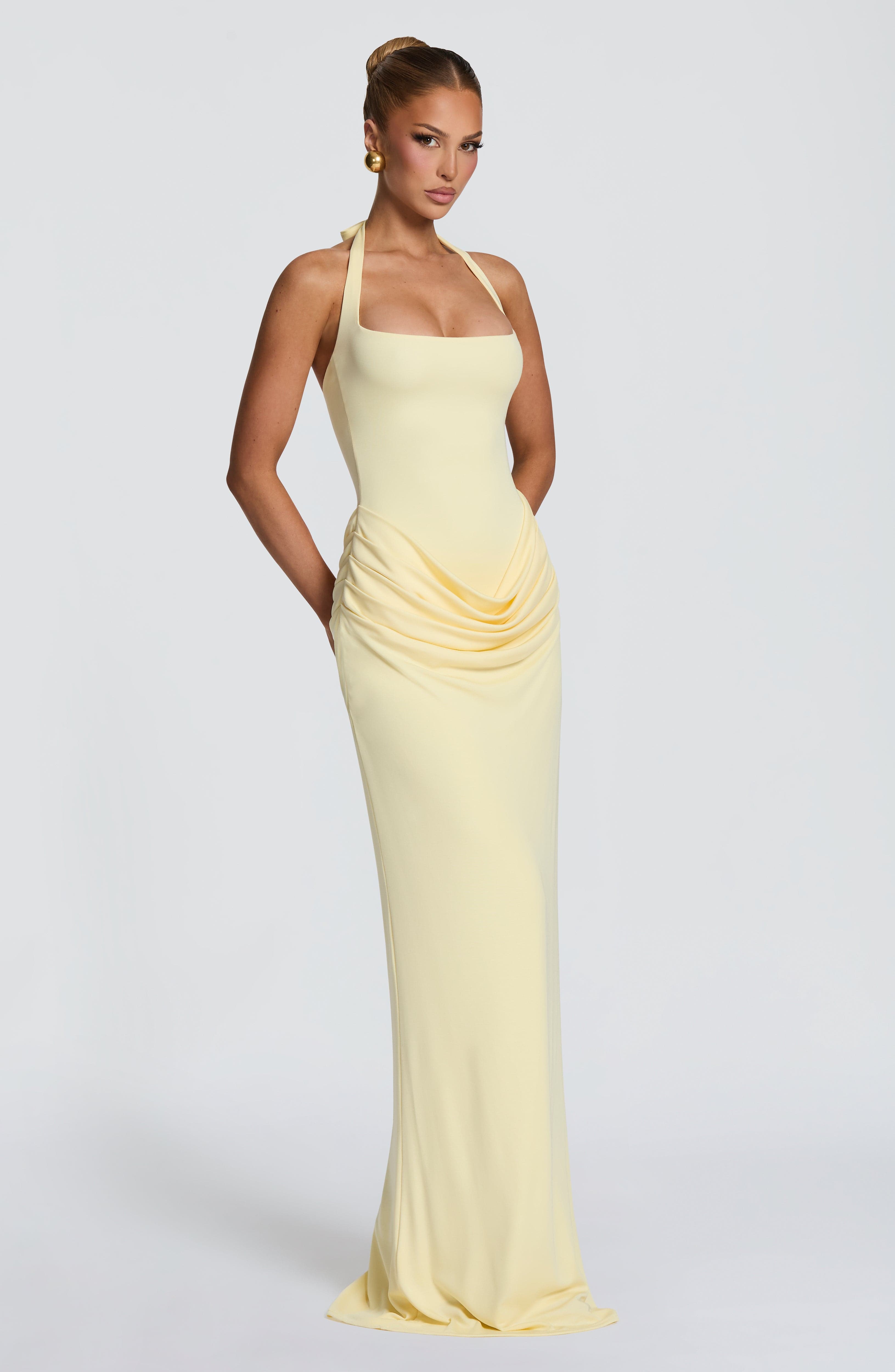 Vestido largo maxi halter con  - Bodycon Dress Women reseña y precio