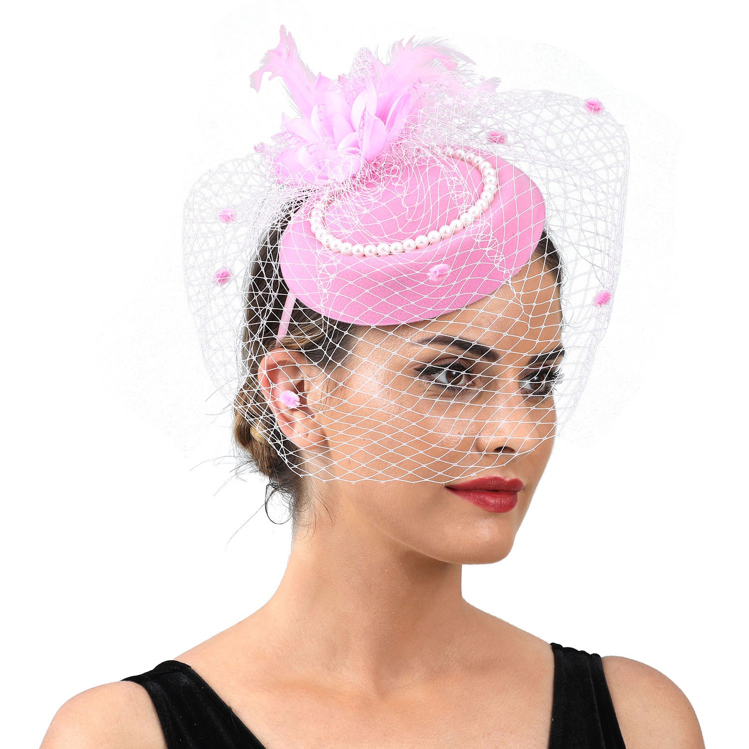 Tocado de plumas para mujer co - Women'S Fashion Kentucky Derby reseña y precio