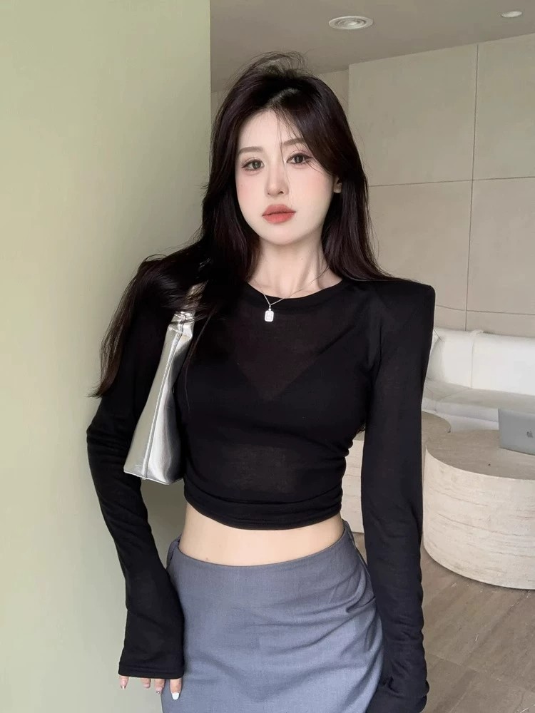 Camiseta Sexy Y2K con Hombros  - Crop Top Women reseña y precio