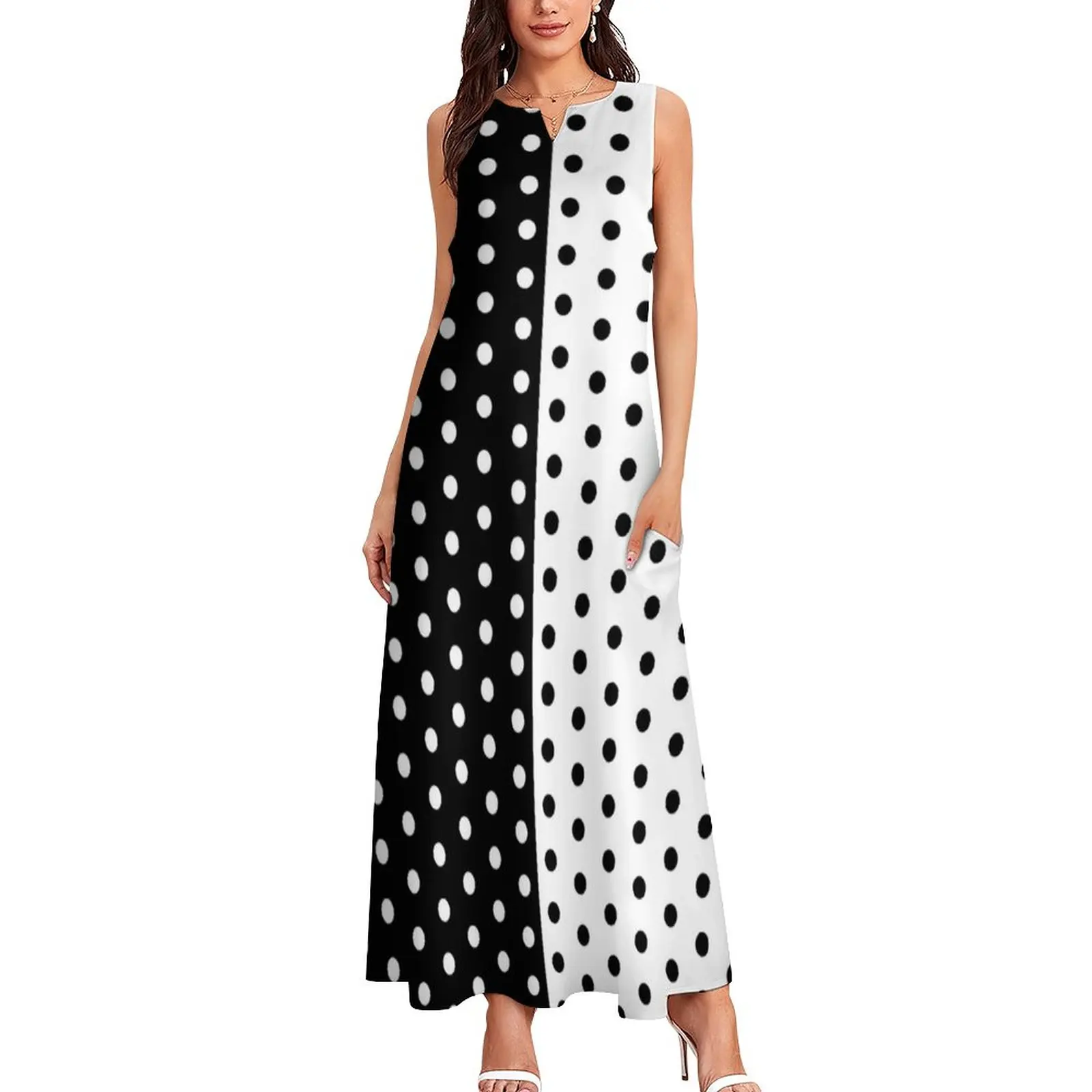 Vestido Retro de dos tonos par - Maxi Dress Boho reseña y precio